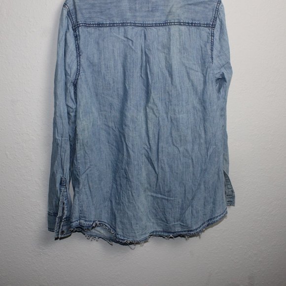 Arizona Jean Co. XL Button up Shirt Blue Denim Woman's - Picture 9 of 9